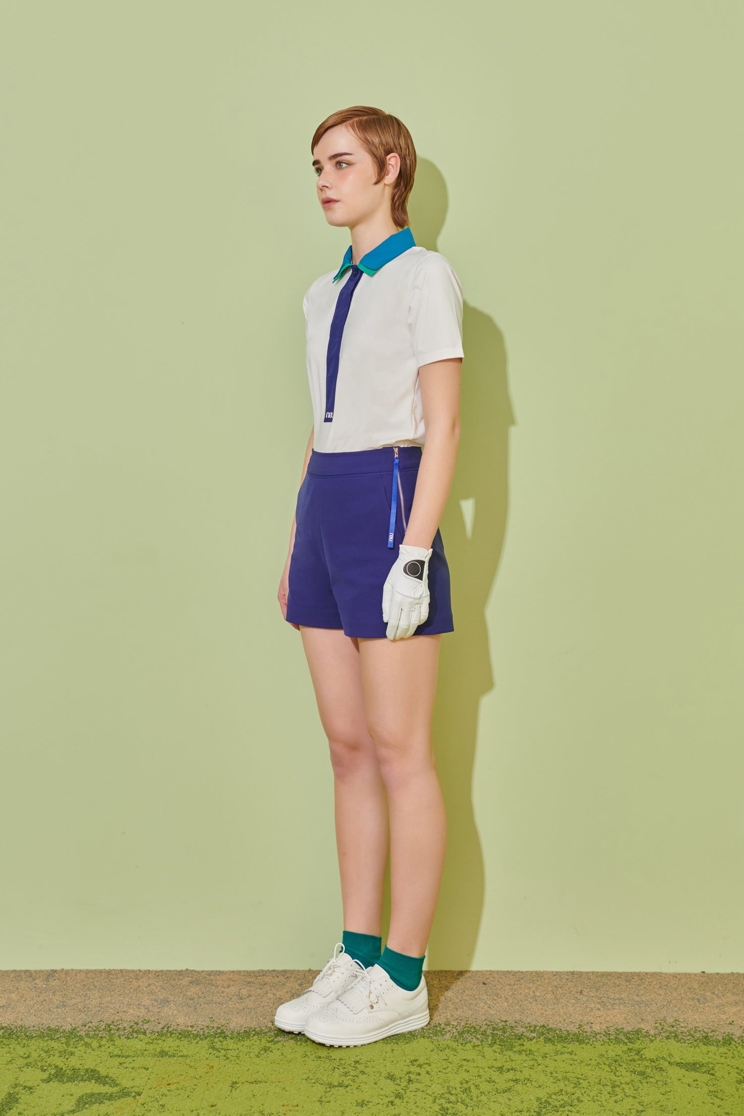NEU Golf Double Collar T Shirt Green