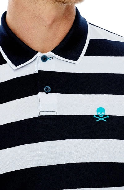 Gfore Golf Men's Skull Stripe Polo