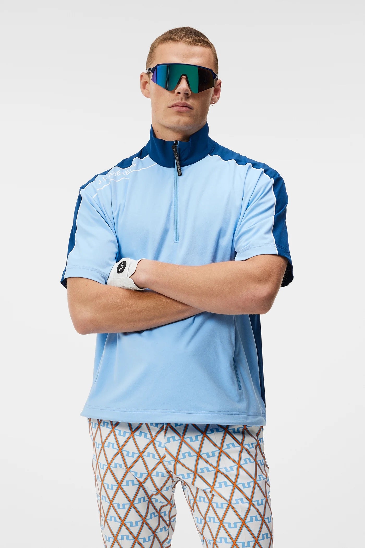 J Lindeberg Men's ROX WINDBREAKER TOP