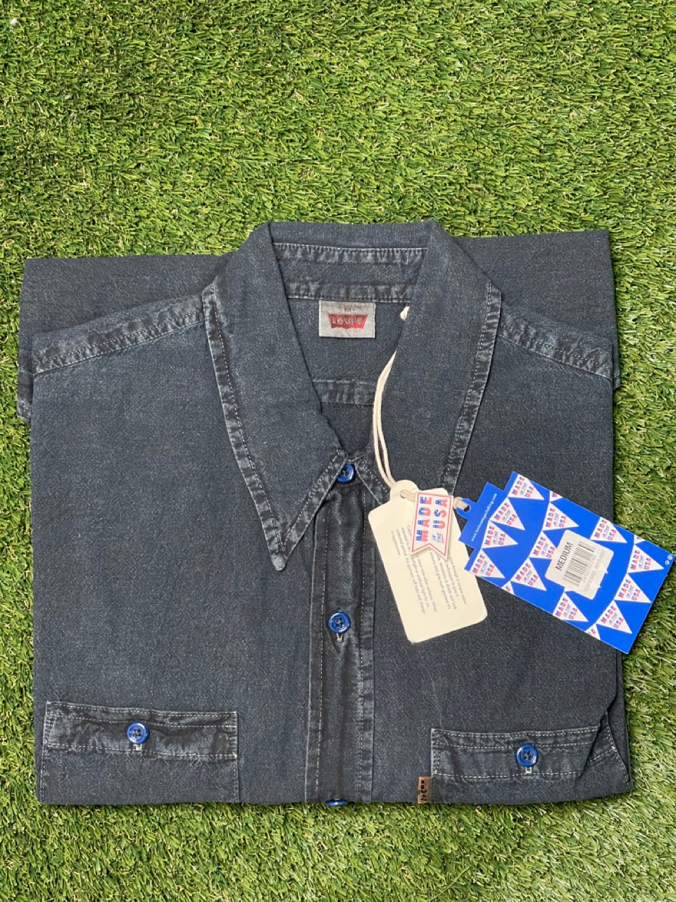 Levis vintage Mens original western shirts Black washed