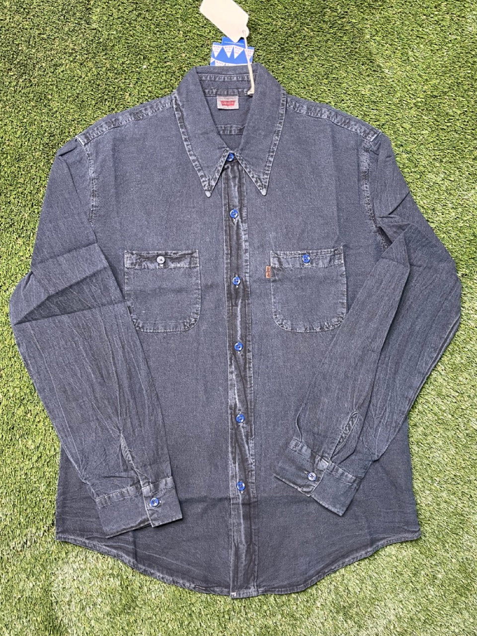 Levis vintage Mens original western shirts Black washed