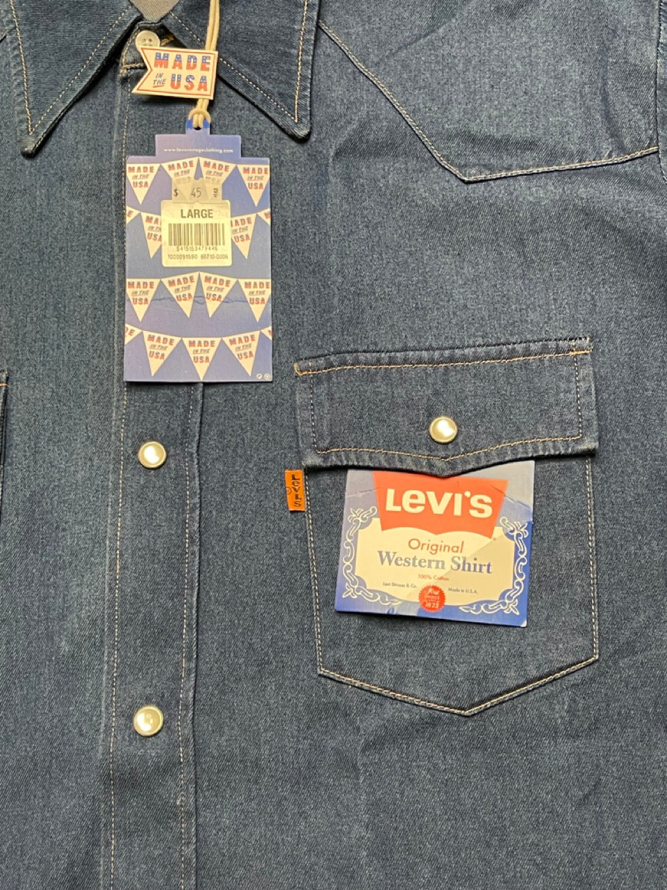 Levis vintage Mens original western shirts 66710 0006