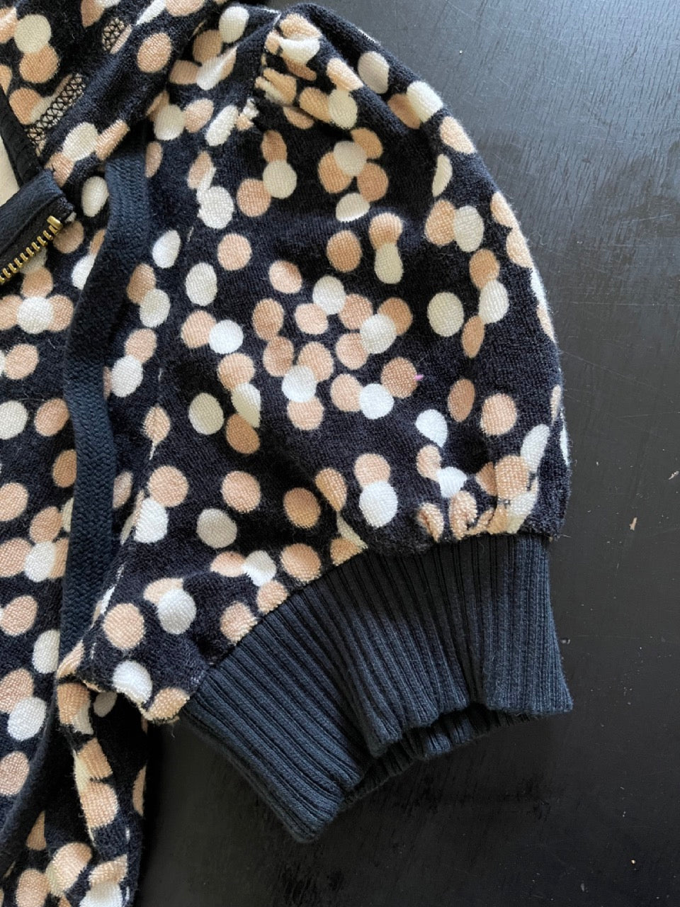 JUICY COUTURE COCOA SPRINKLE ZIP UP HOODIE