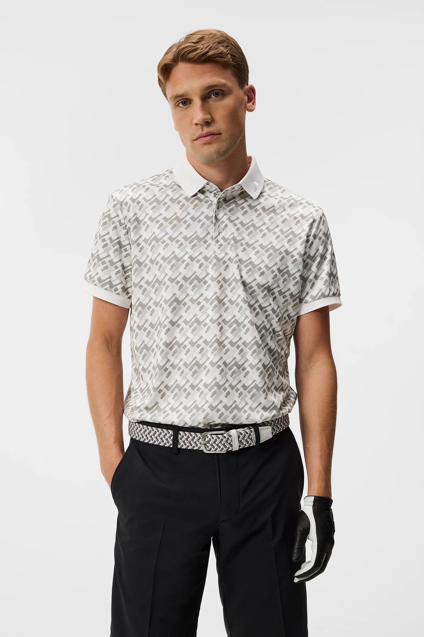 J Lindeberg Men's KV PRINT POLO
