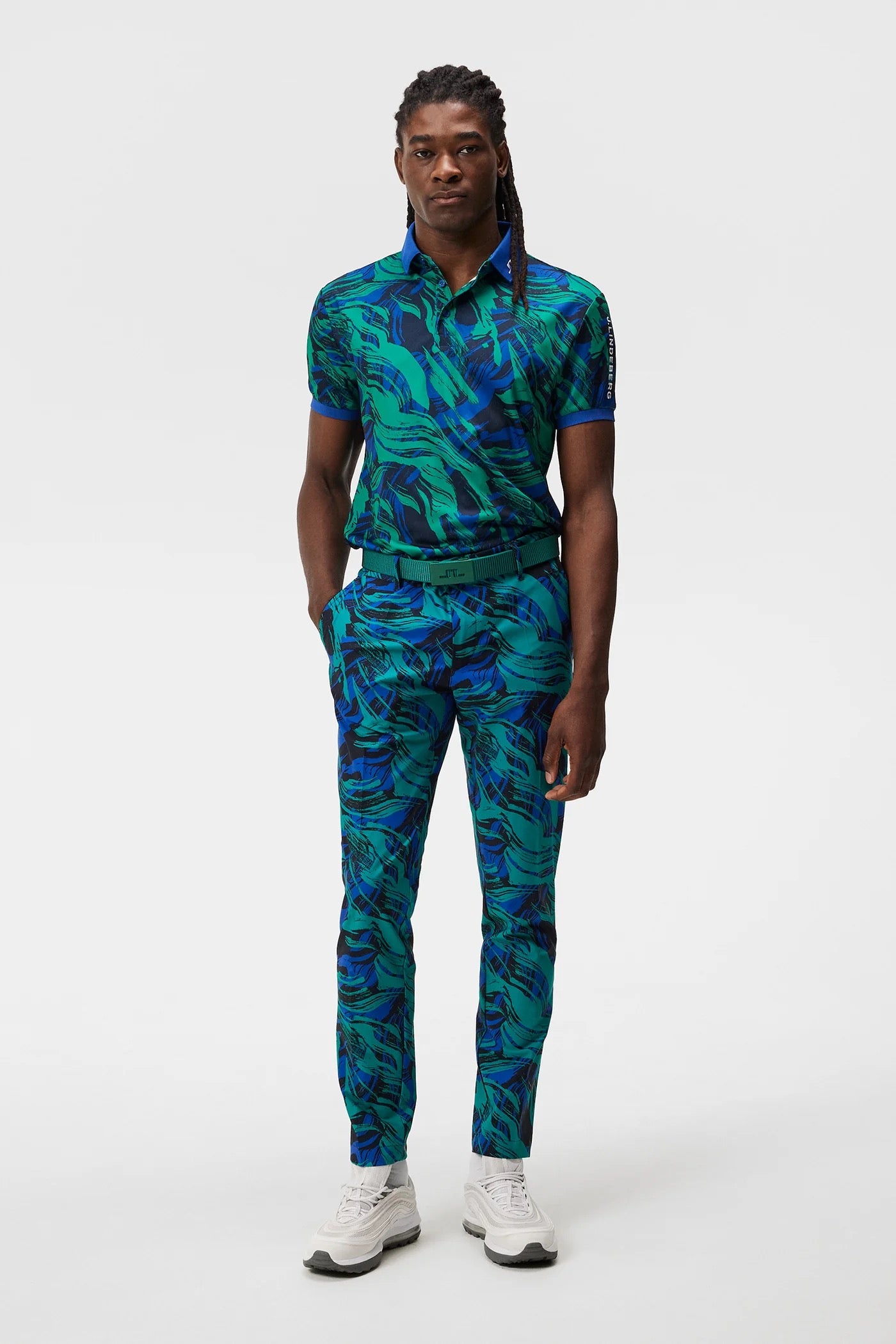 J Lindeberg Men's TOUR TECH PRINT POLO