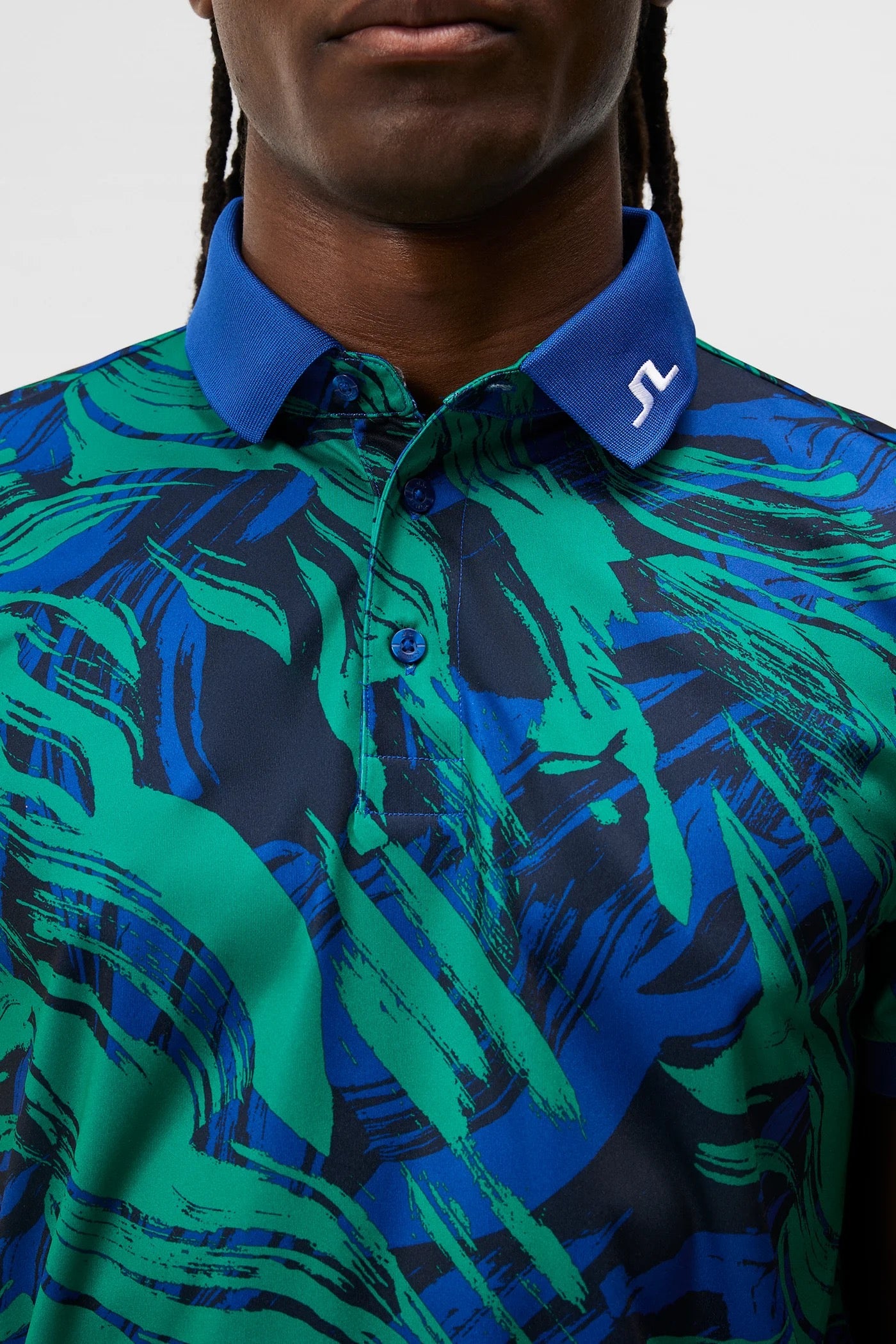 J Lindeberg Men's TOUR TECH PRINT POLO