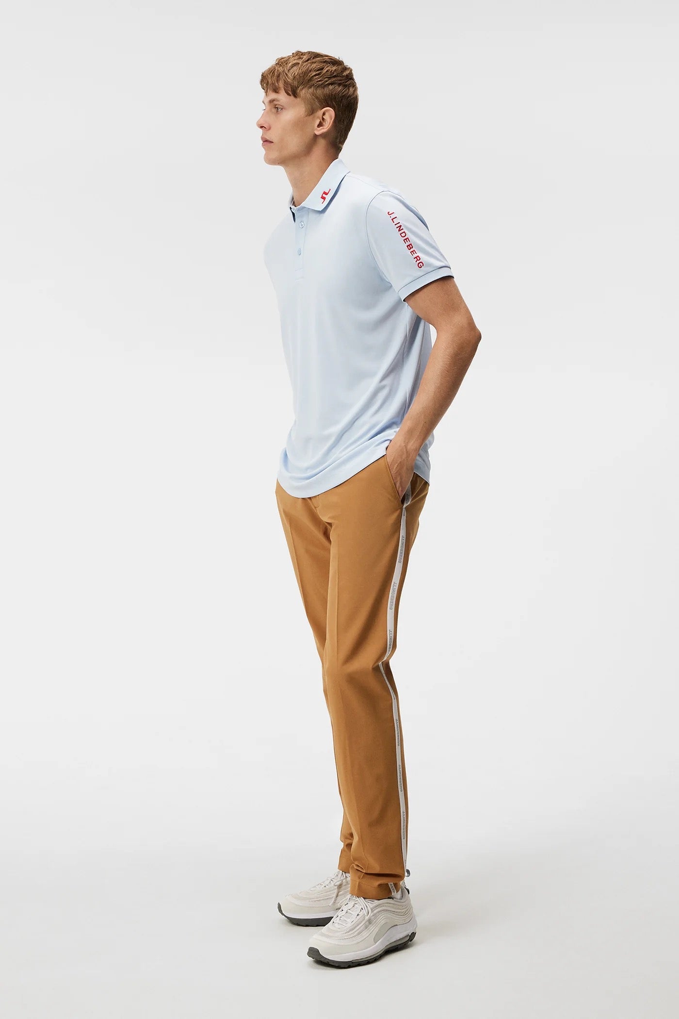 J Lindeberg Men's TOUR TECH SLIM POLO