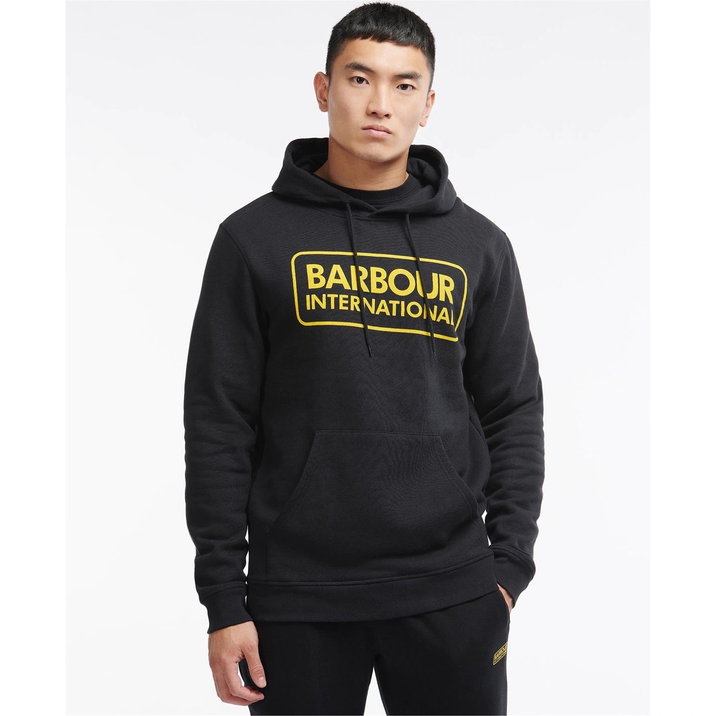 Barbour International Men's Pop Over Hoodie - Black