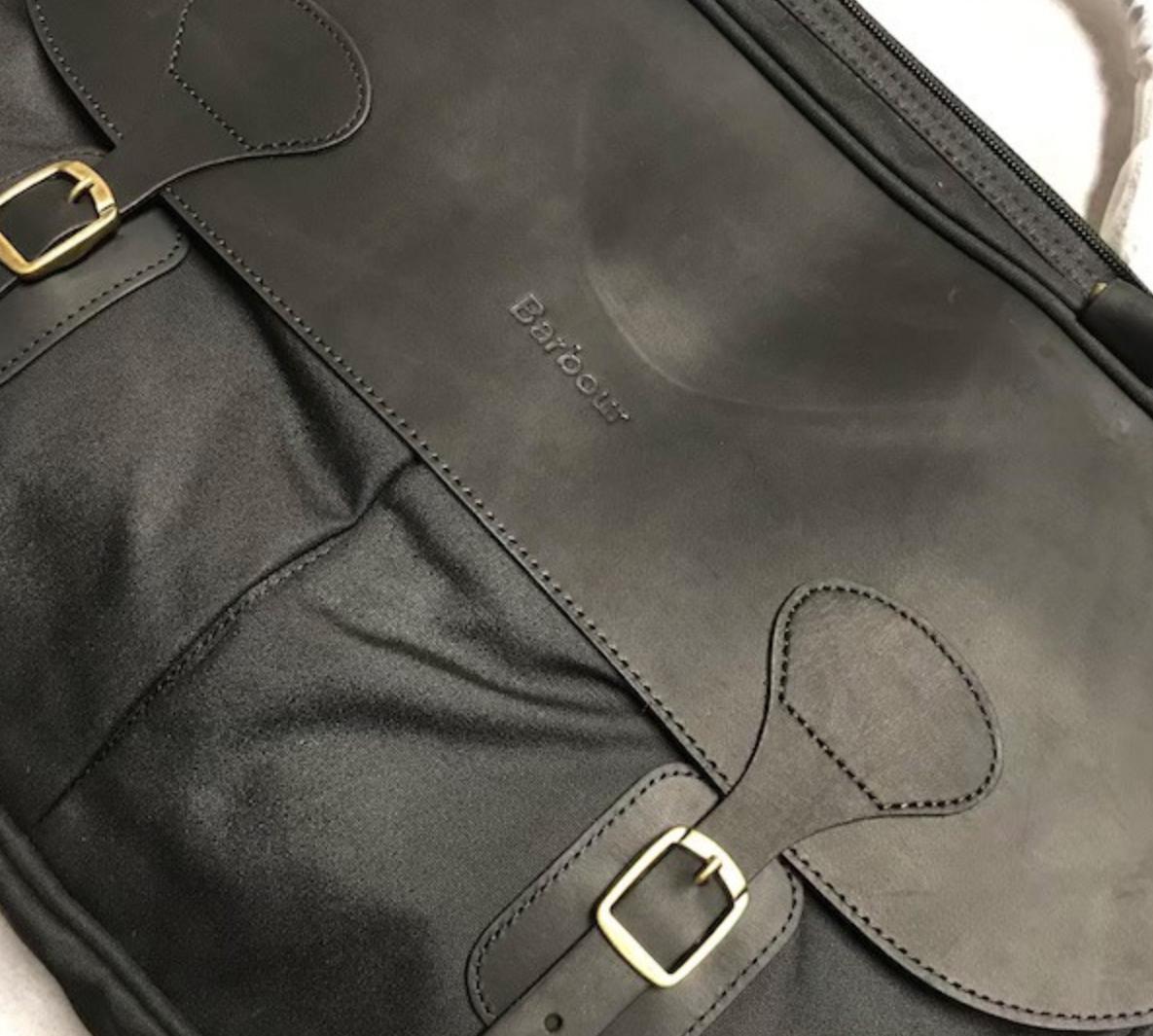 BARBOUR WAX LEATHER BRIEFCASE