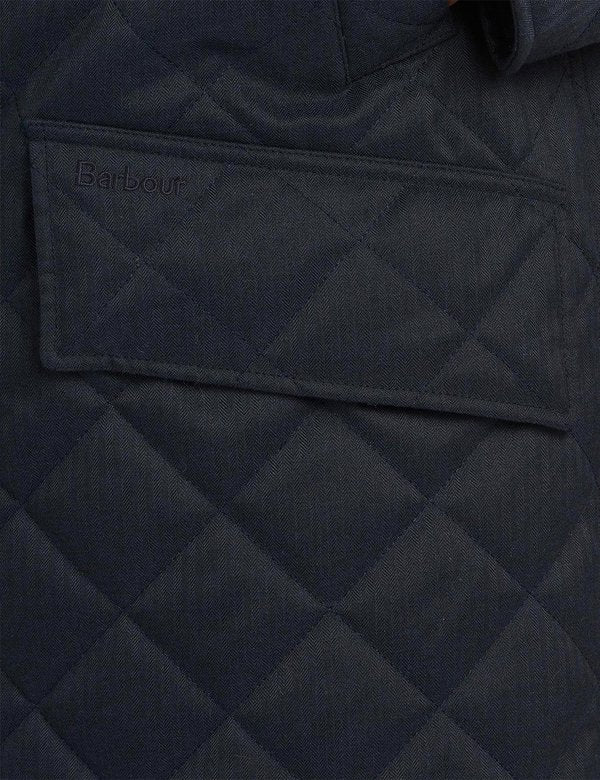 Barbour Men's Quilted Mac Jacket - Navy