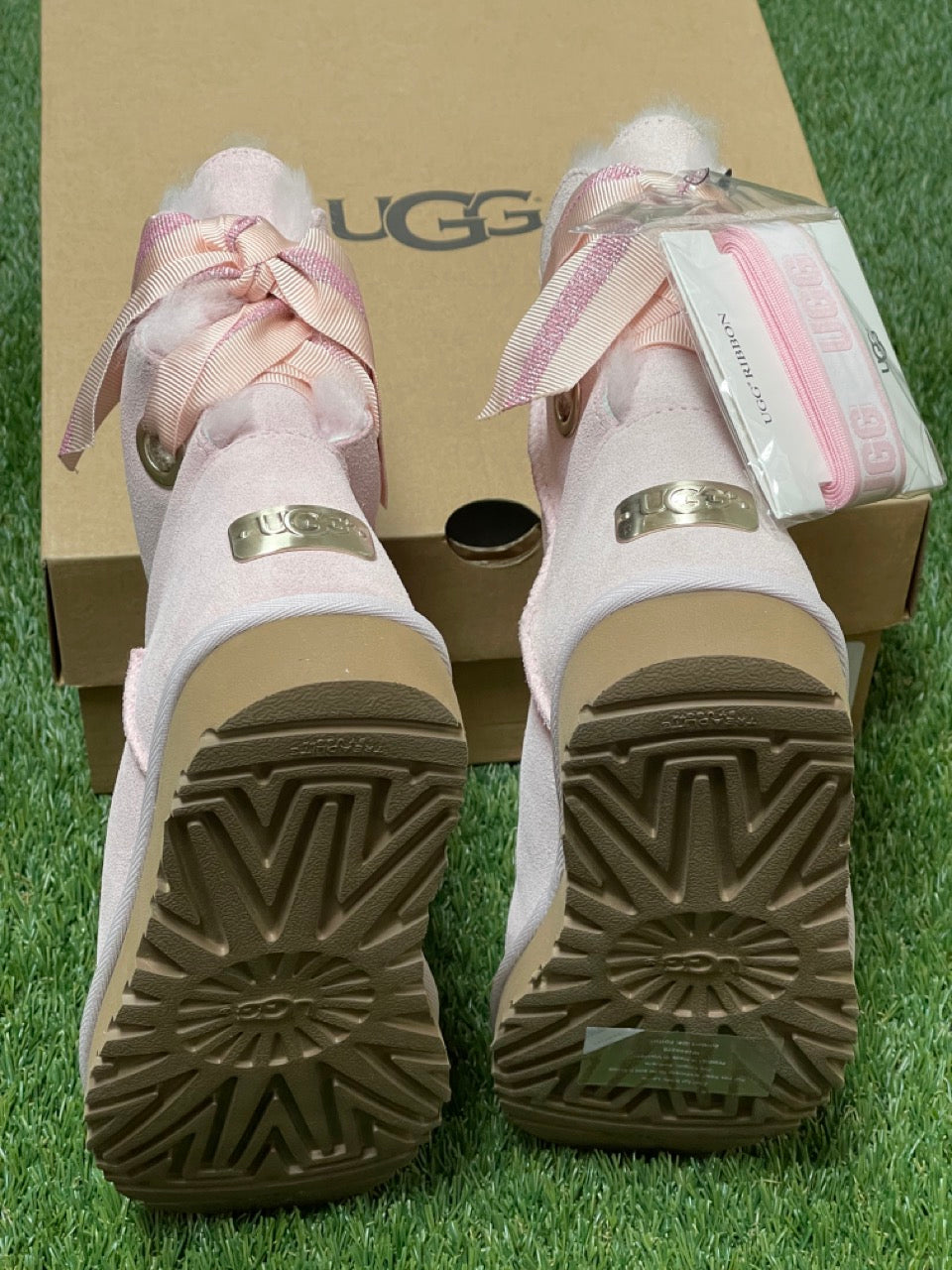 UGG Customizable Bailey Bow short Fleece Lined Pink 1098075-SLPN