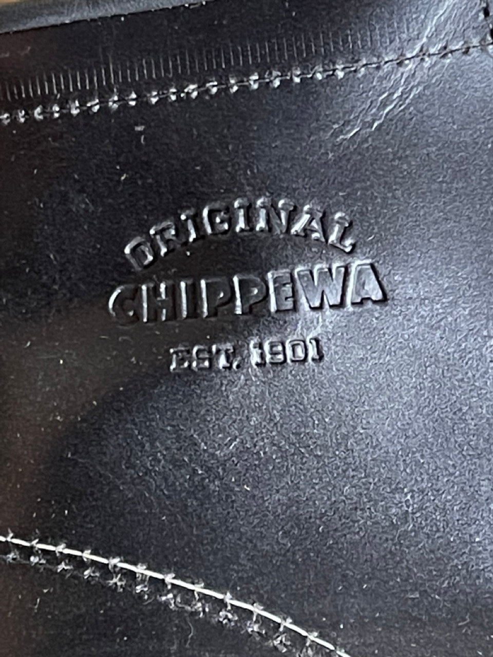 Original CHIPPEWA 6 PLAIN TOE WEDGE BOOTS 1901M15 BLACK mens boots