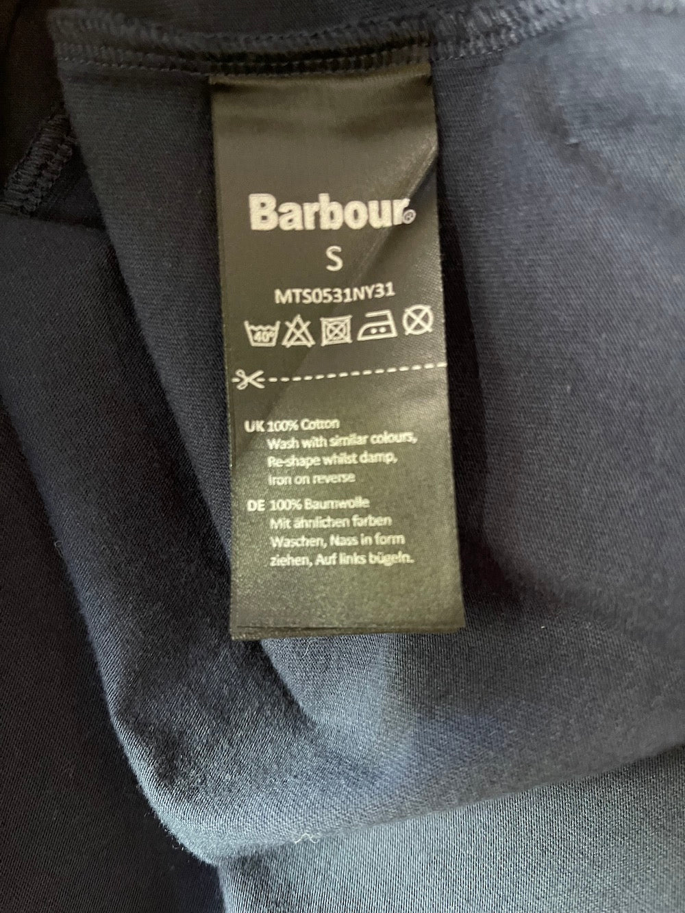 Barbour Men's Logo Tee - navy