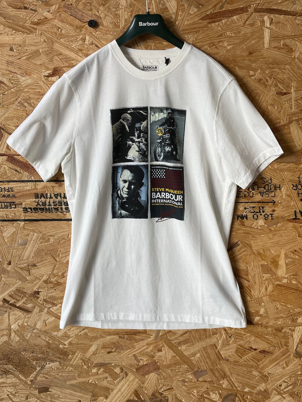 Barbour Men's International Multi Steve McQueen Tee - White