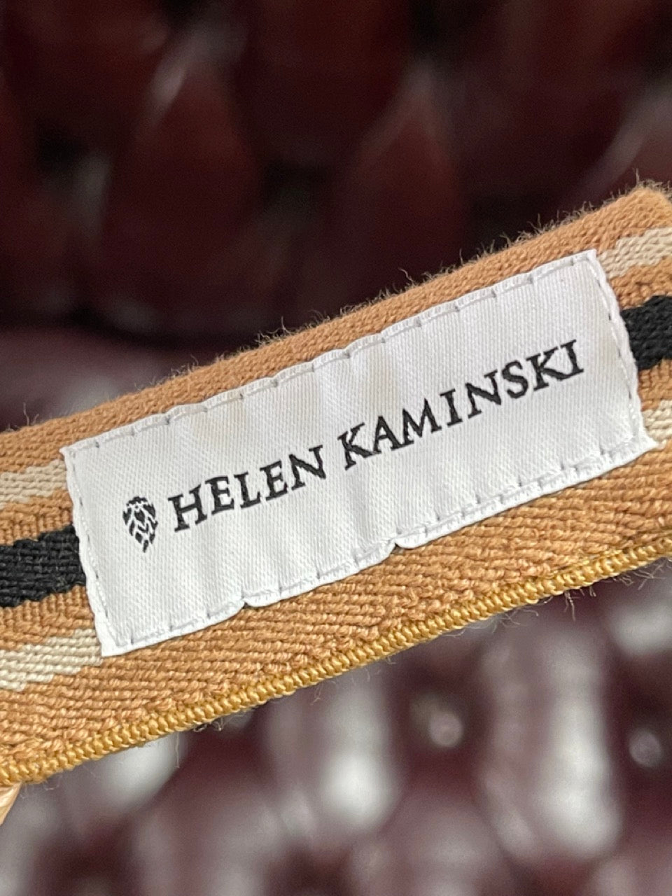 Helen Kaminski Bianca Nougat/Black Stripe