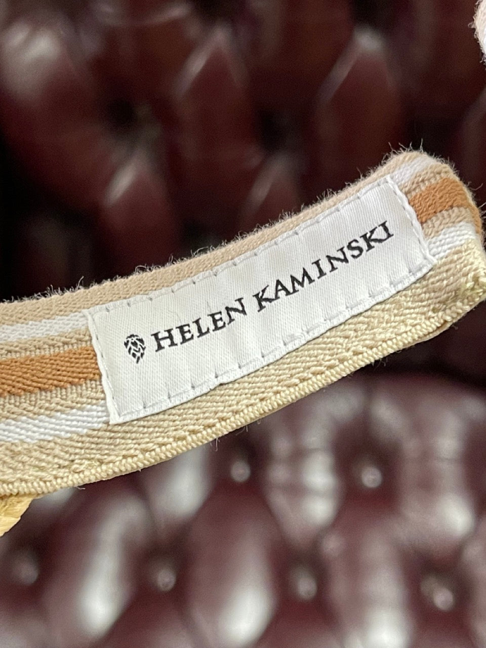 Helen Kaminski Bianca Natural/Nougat Stripe