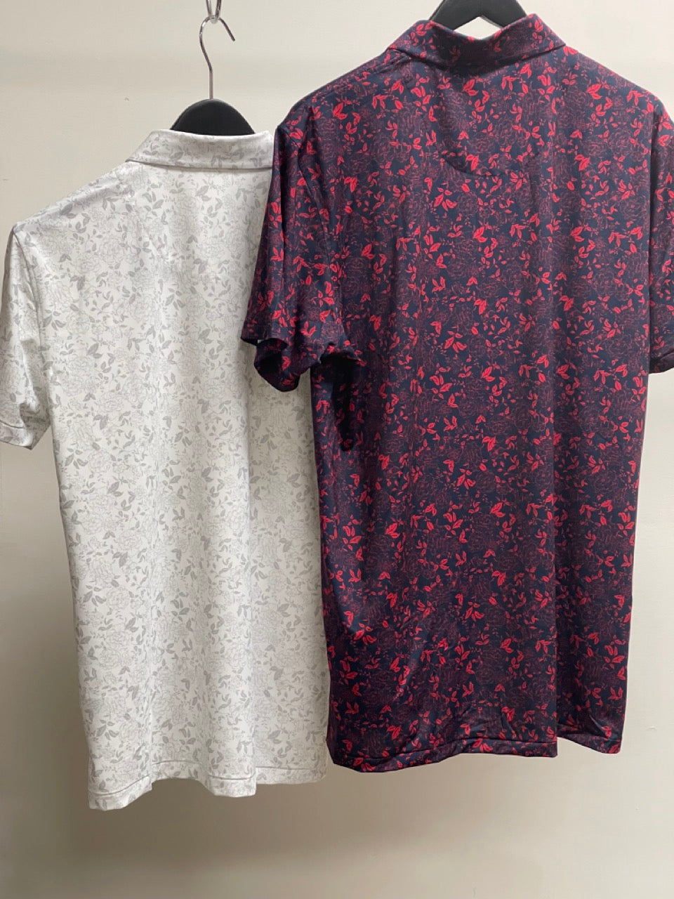 Gfore mens NEUTRAL FLORAL POLO