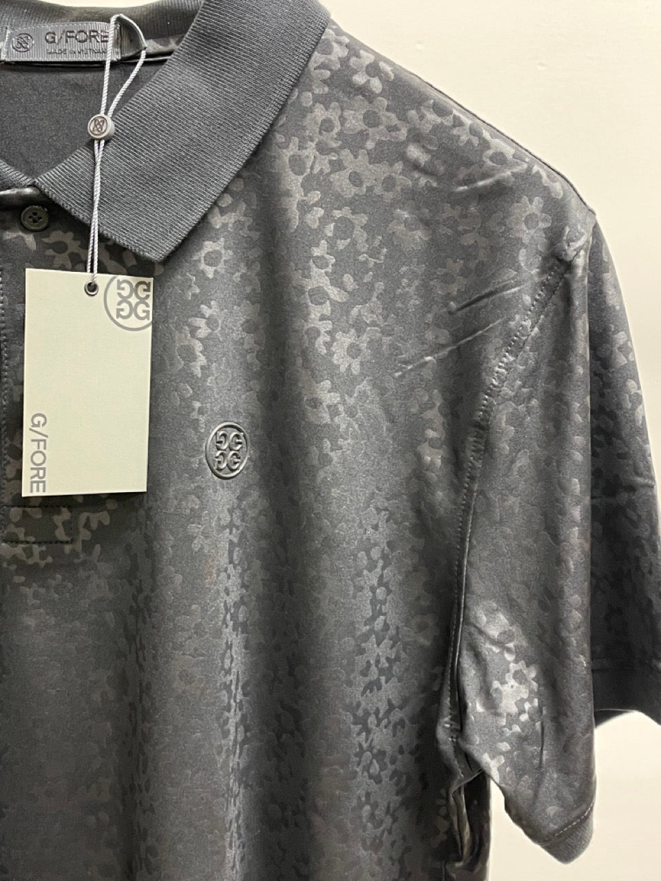 Gfore mens EMBOSSED FLORAL POLO
