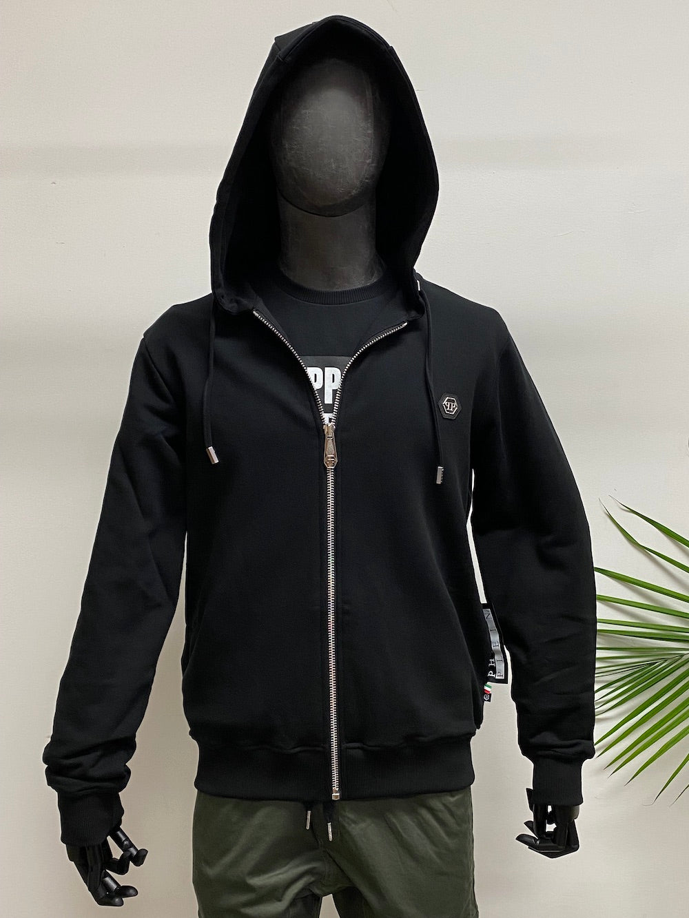 Philipp Plein Hoodie Sweatshirt Skull - Black