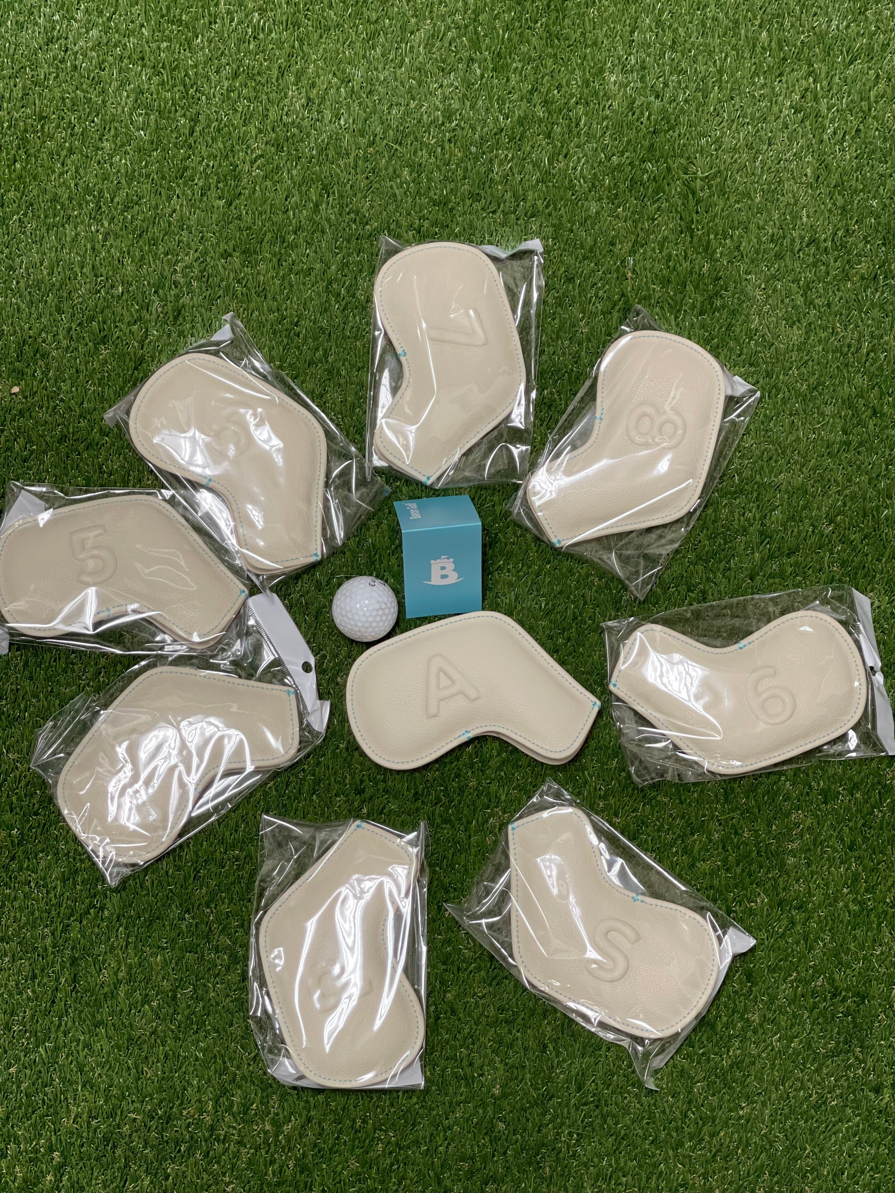 Baron Signature Iron Headcovers White