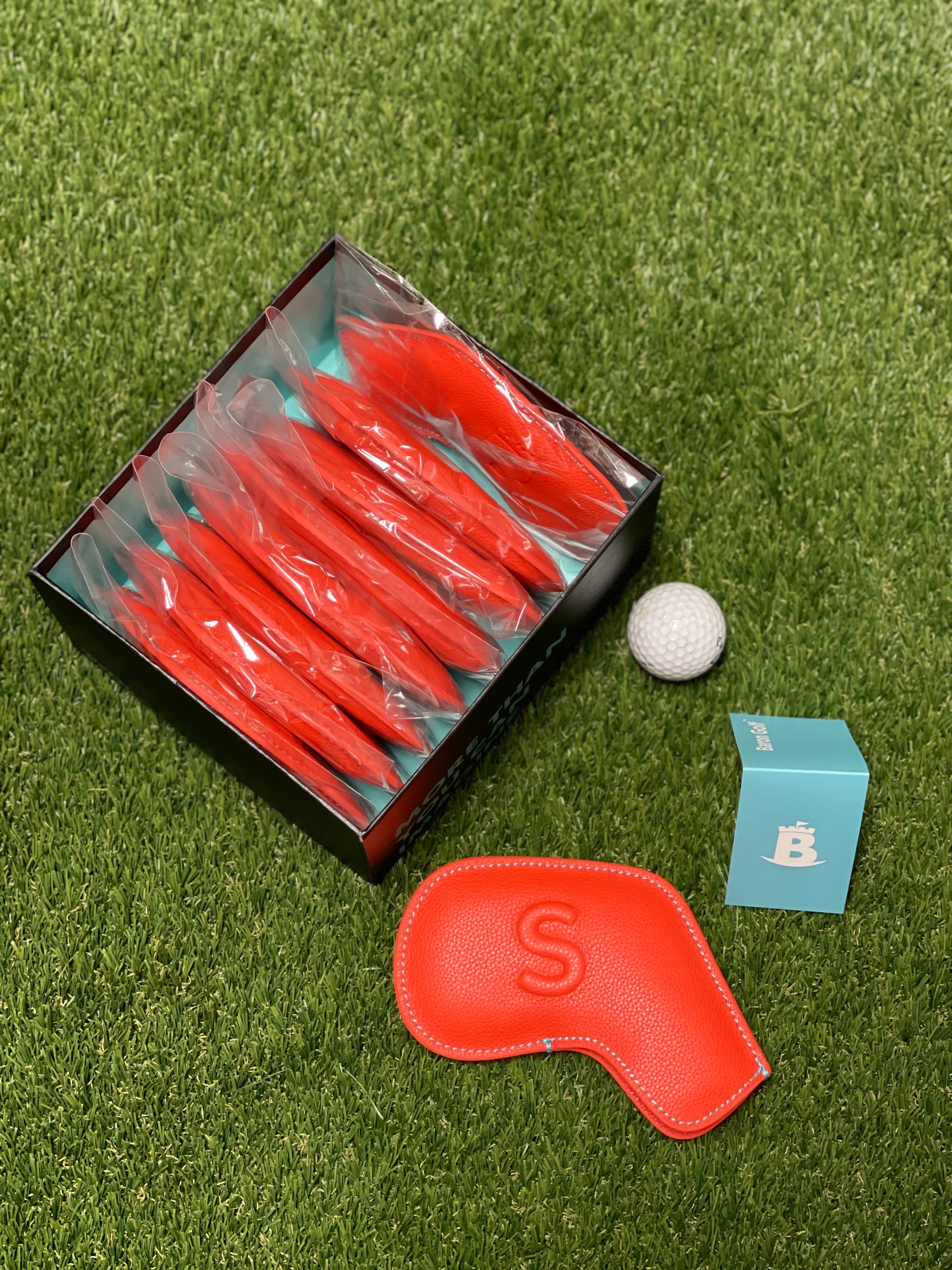 Baron Signature Iron Headcovers Orange