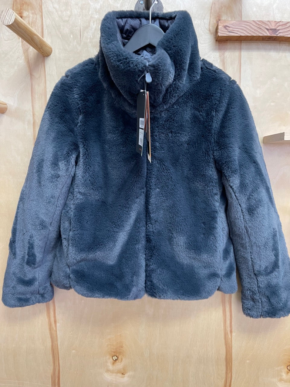 Blue Reversible Fluffy Jacket SAVE THE DUCK WOMEN