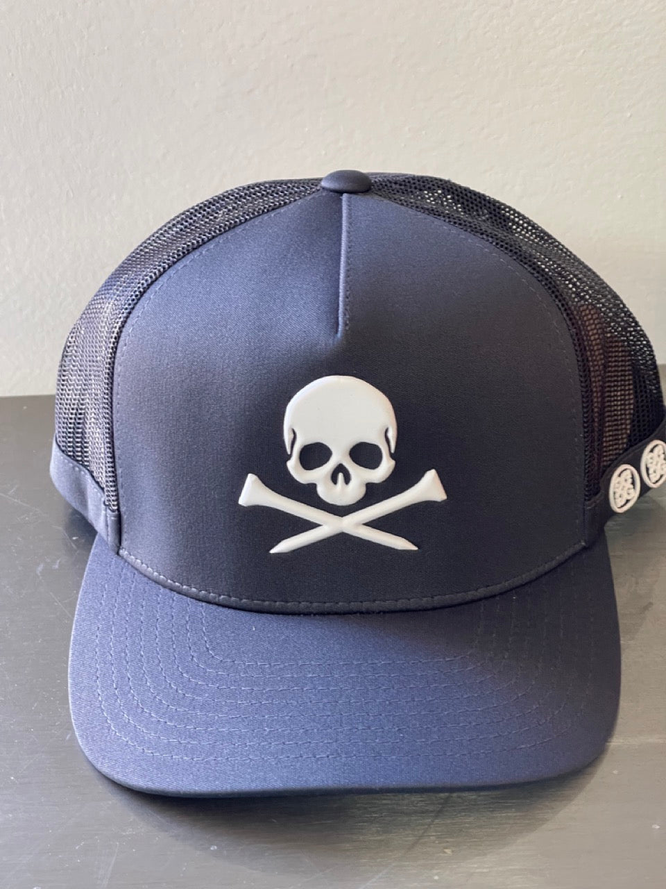 Gfore Golf Cap Embroidered SKULL & T'S Trucker Snapback charcoal G4AS21H21