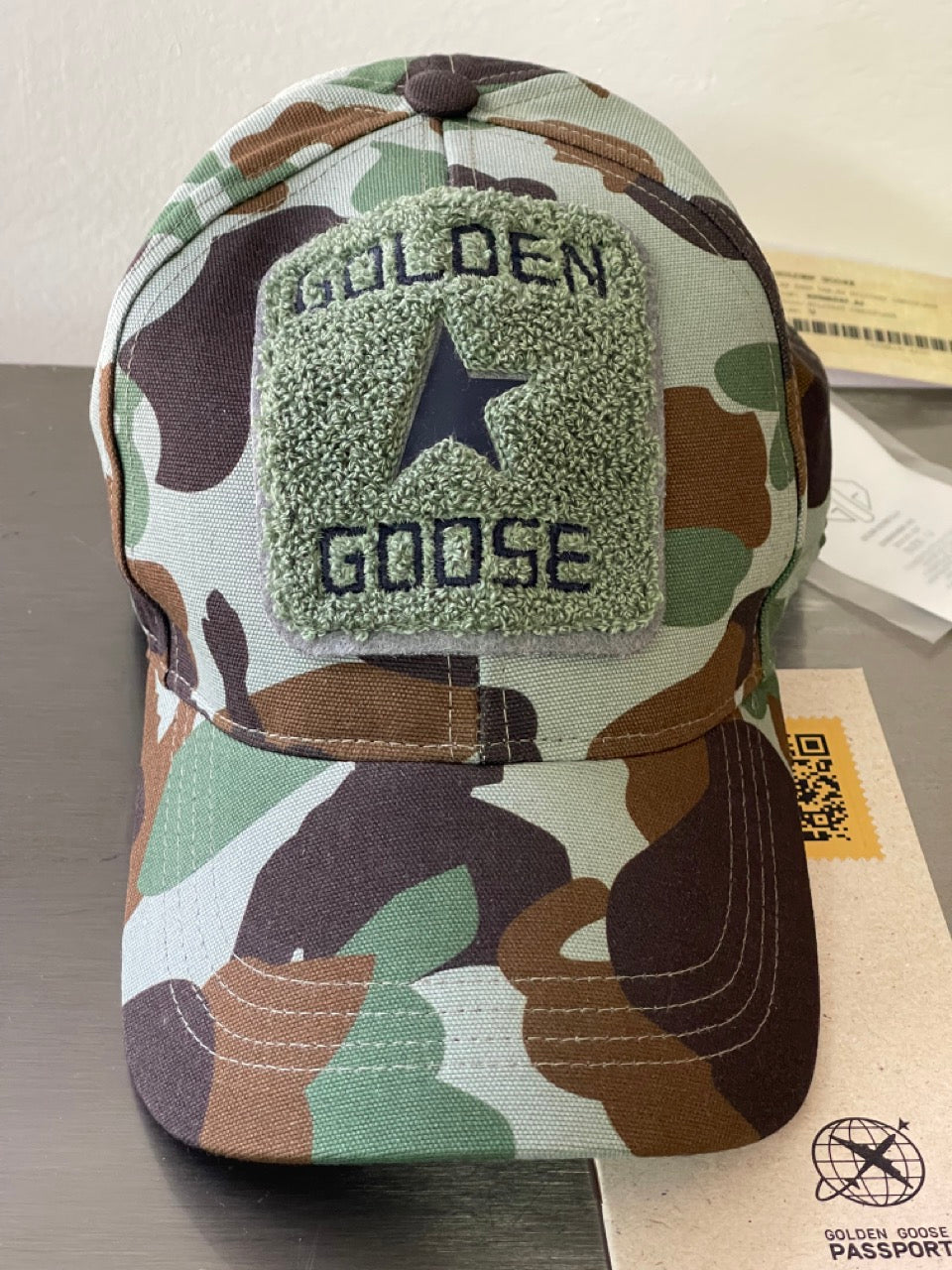 Golden Goose Cap Military Camouflage G35MA590