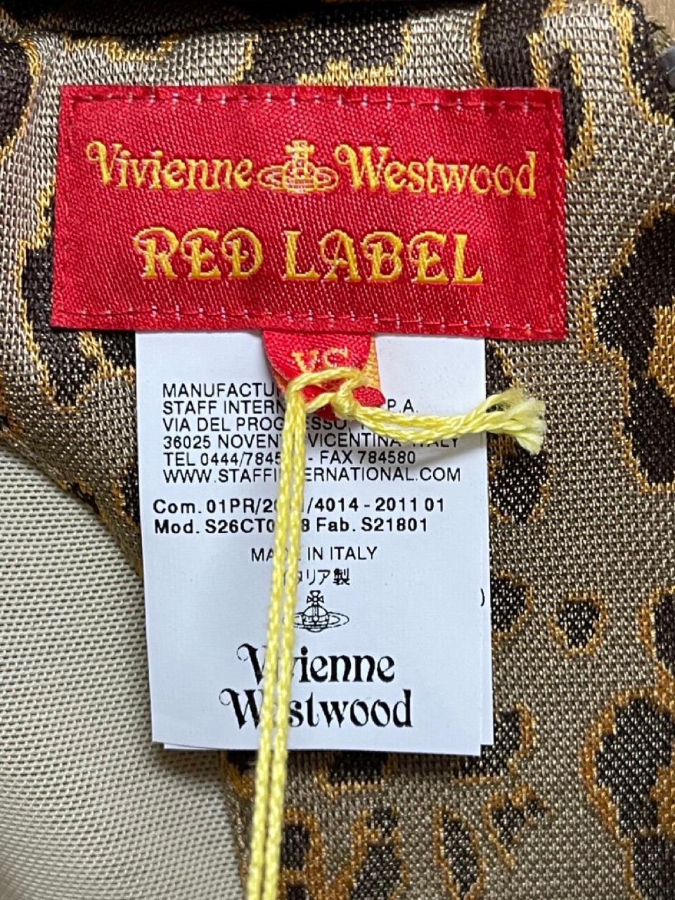 Vivienne Westwood Red Label Leopard Print Dress with Built In Corset S26CT0208