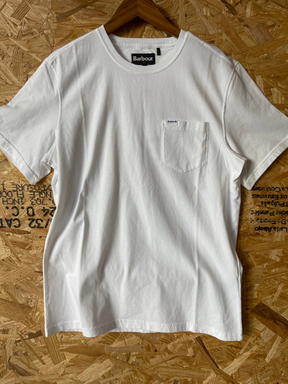 BARBOUR Logo Pocket T-shirt In White