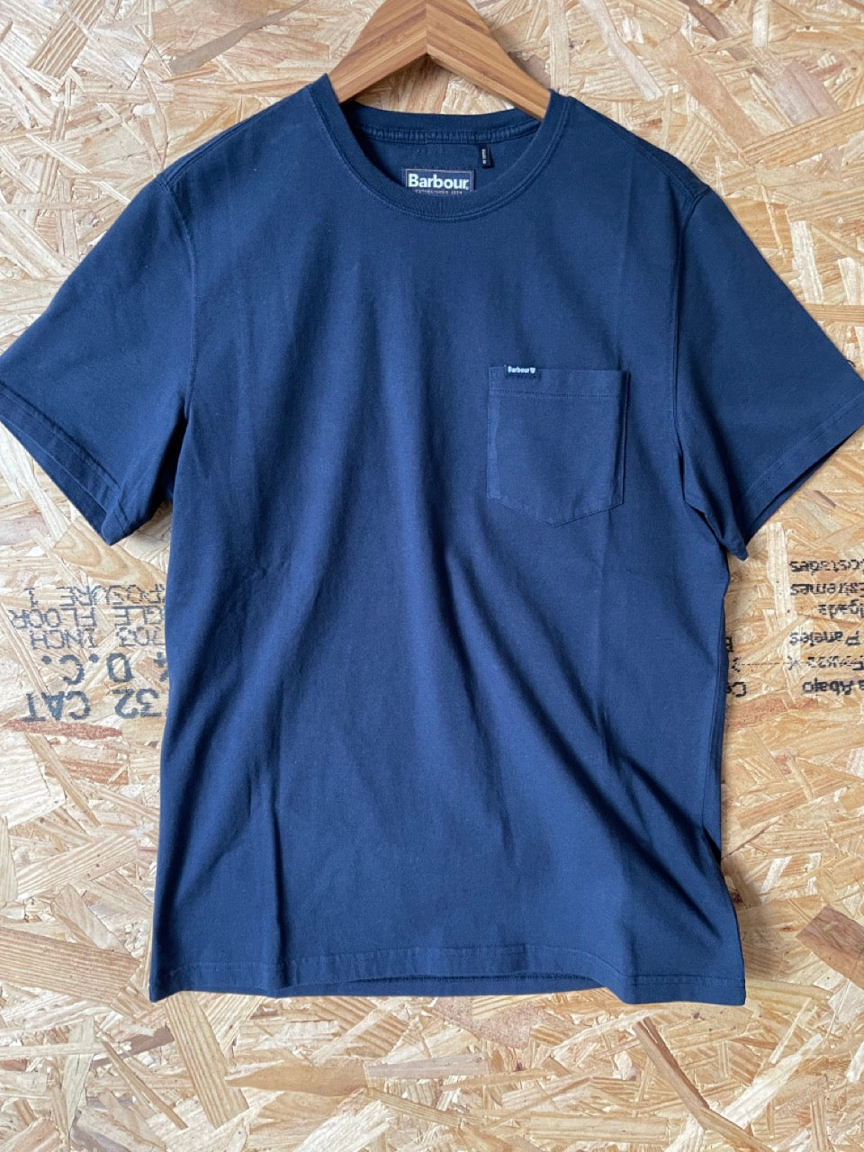 BARBOUR Logo Pocket T-shirt In Navy