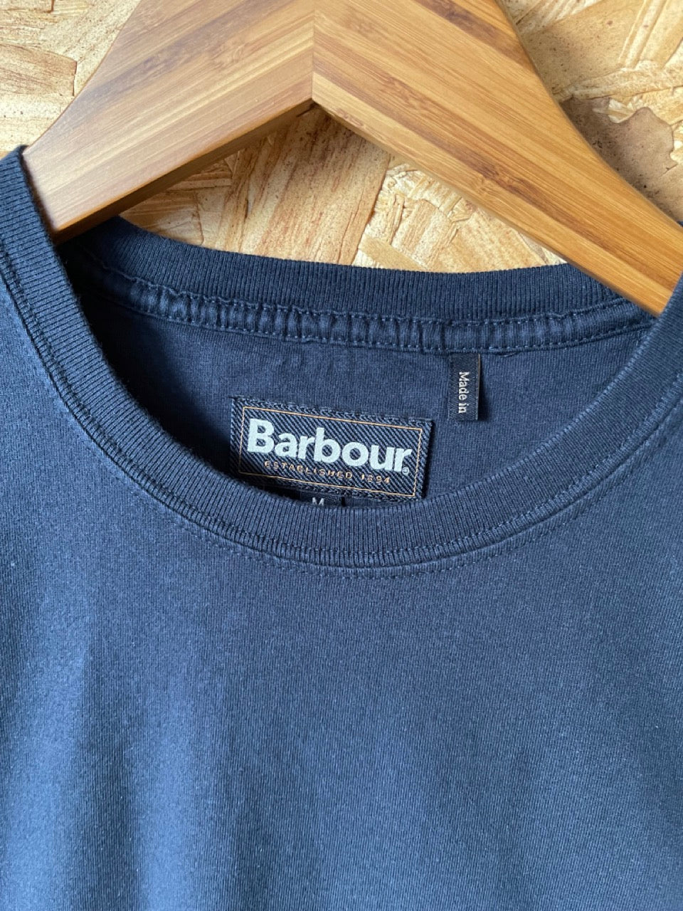 BARBOUR Logo Pocket T-shirt In Navy