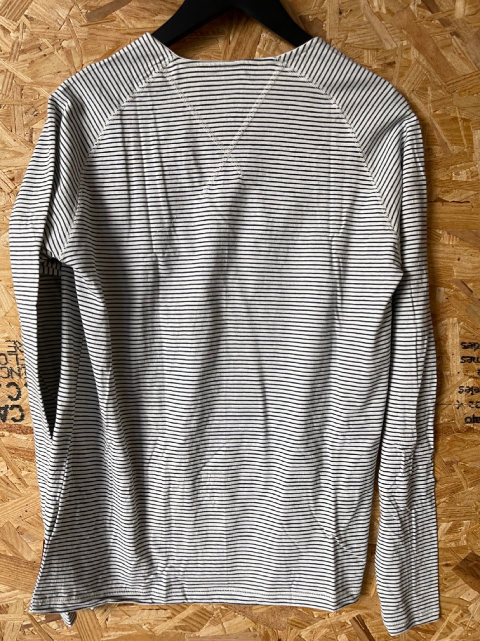NUDIE JEANS MENS ORGANIC STRIPE LONG SLEEVE TEE SHIRT