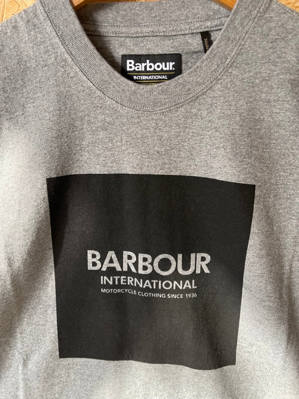 Barbour Slim fit International Block T-shirt GY MARL