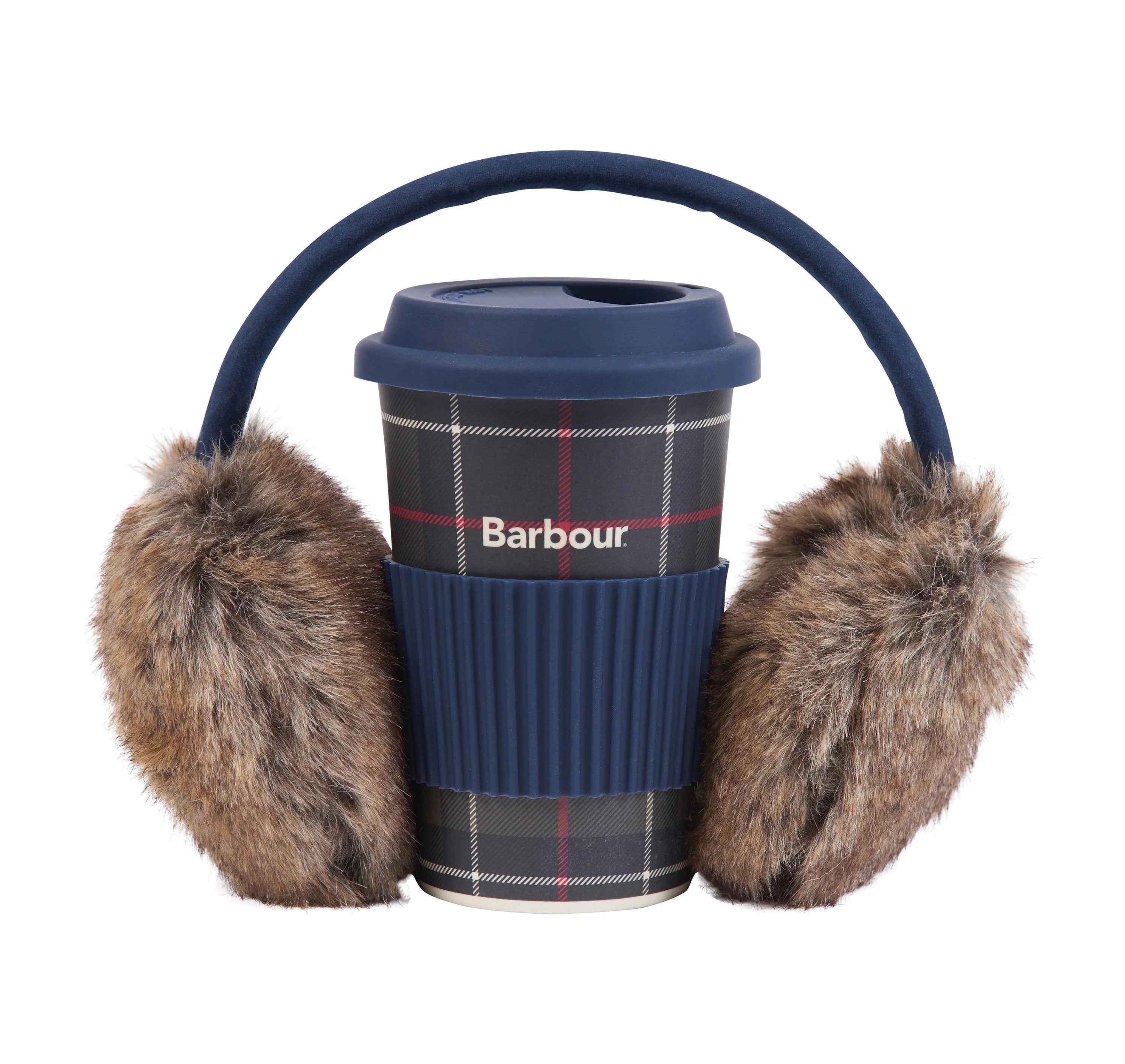 Barbour Tartan Travel Mug & Ear muff Set