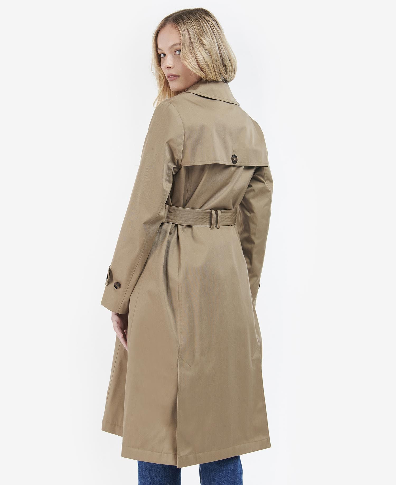 Barbour Greta Trench Coat - Rosewood Tartan