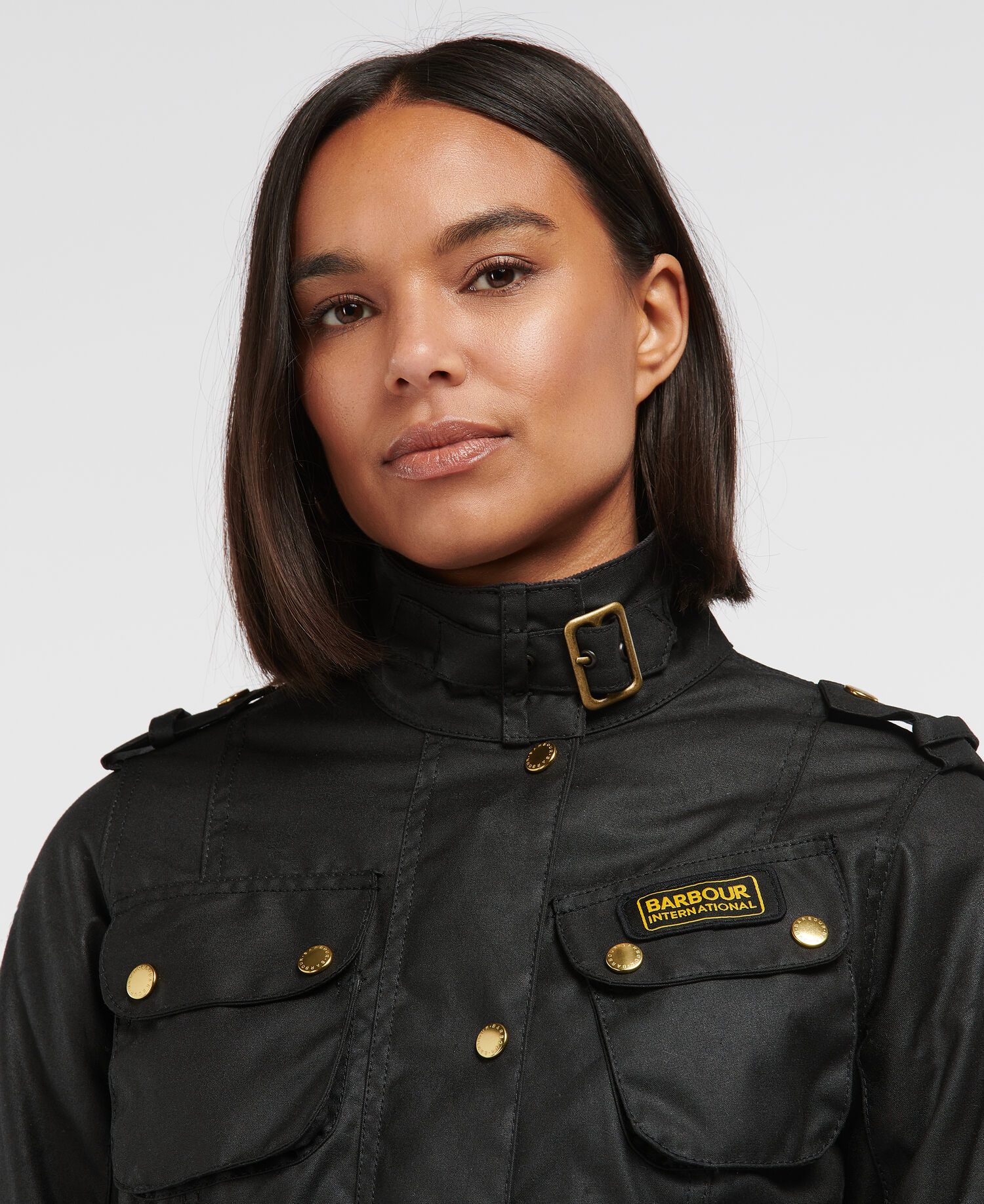 Barbour International Ladies Wax Jacket - Black