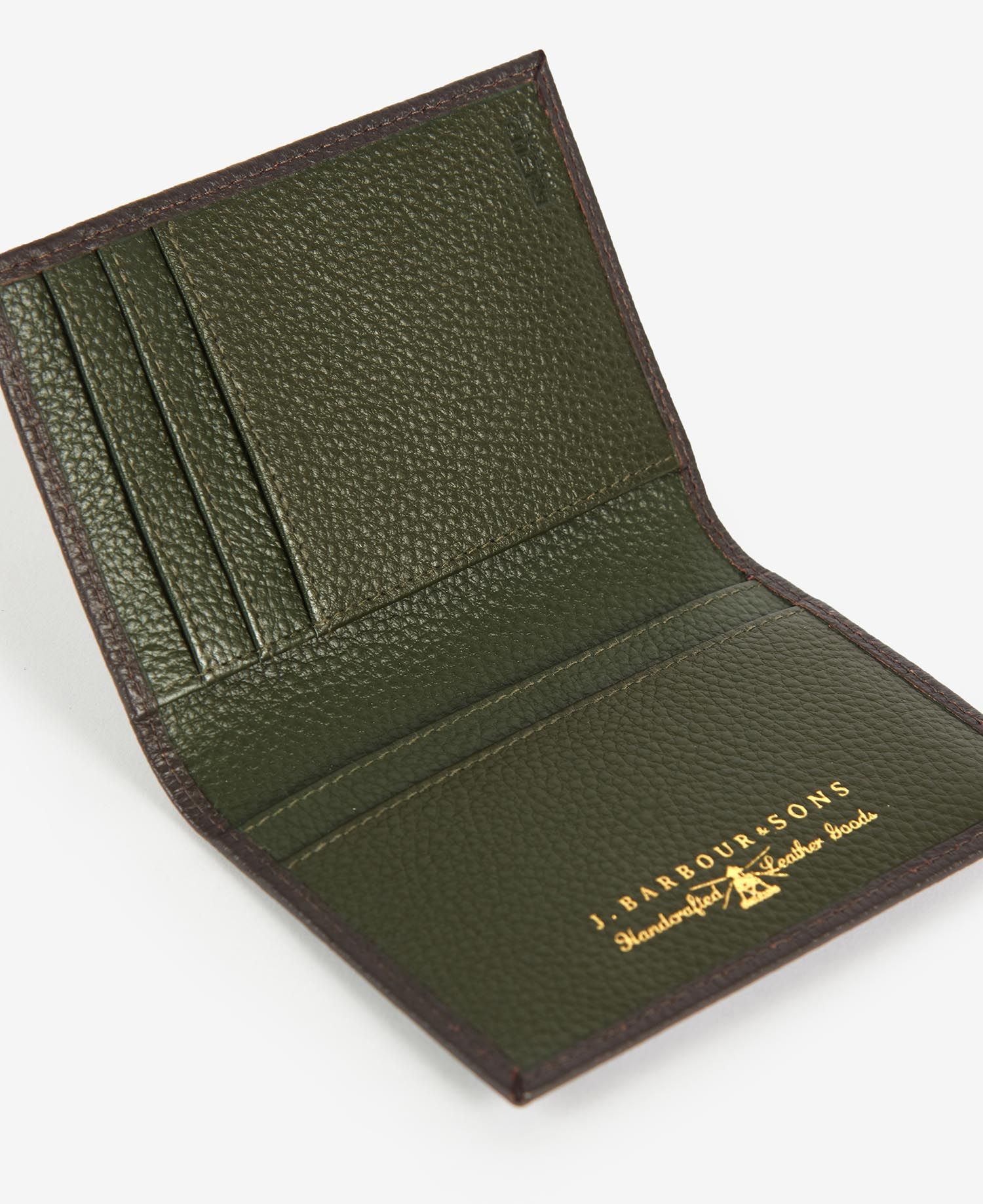 BARBOUR CONTRAST LEATHER BILLFOLD WALLET - 2 Colors