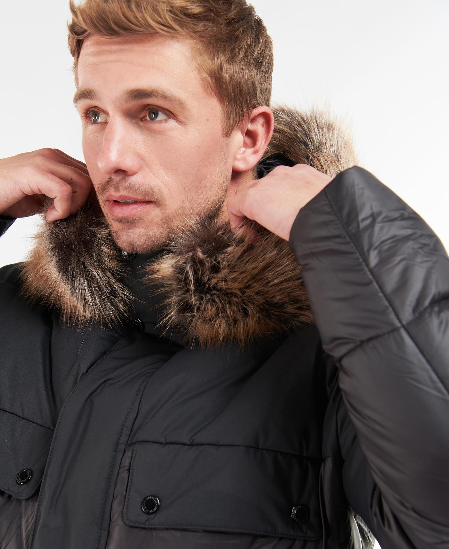 Barbour International Contrast Redford Parka Quilted Jacket