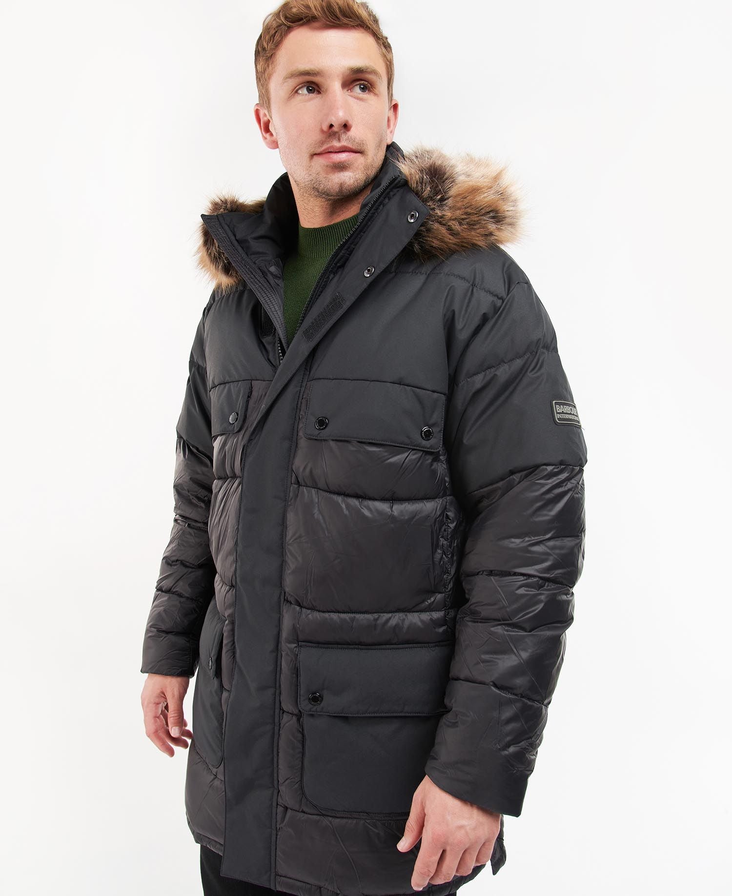 Barbour International Contrast Redford Parka Quilted Jacket
