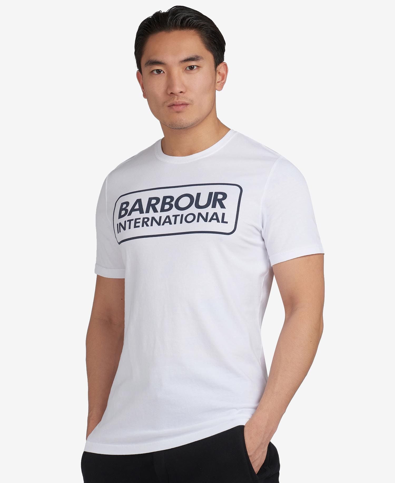 Barbour International Essential Large Logo T-Shirt In White