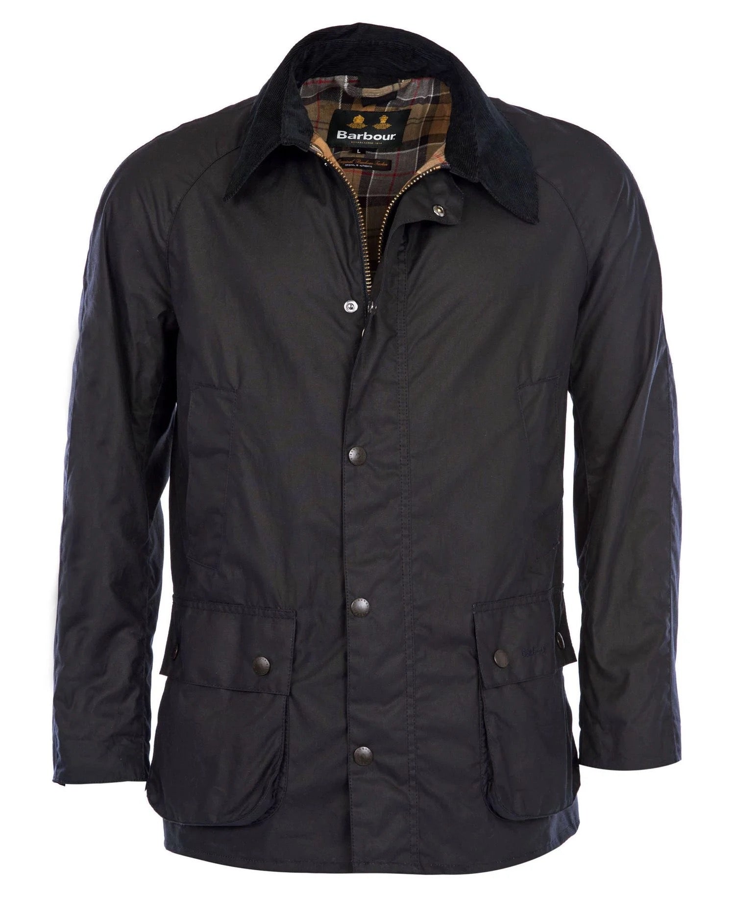 Barbour Ashby Wax Jacket - Navy