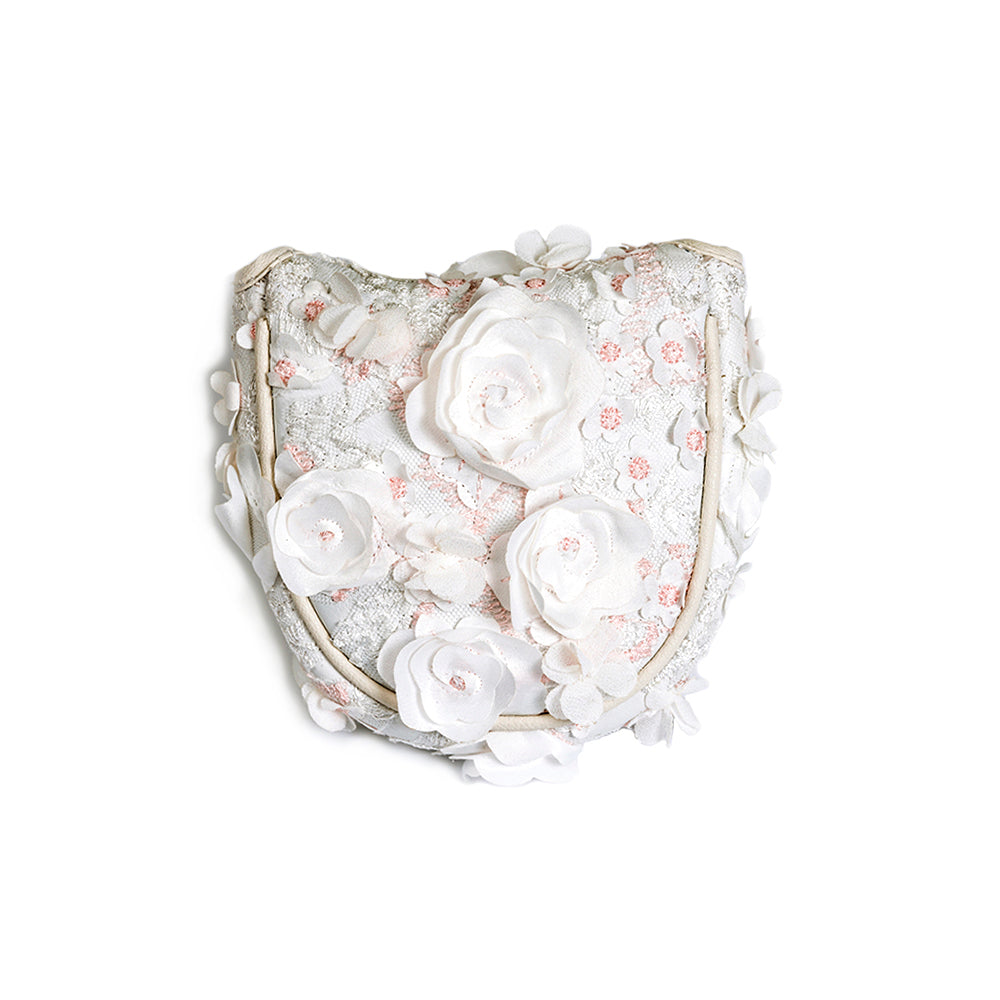 Baron Golf Flower Mallet Putter Cover - White