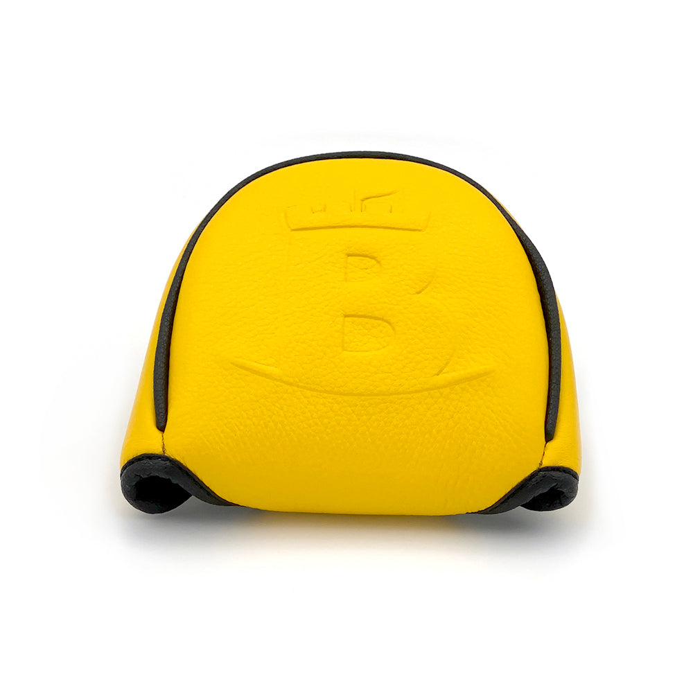 Baron Golf Leather Mallet Putter Cover - Yellow