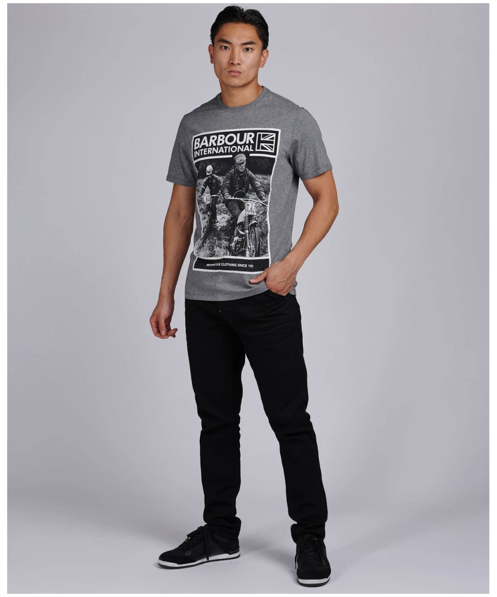 Barbour Men's International Racer Tee - Grey