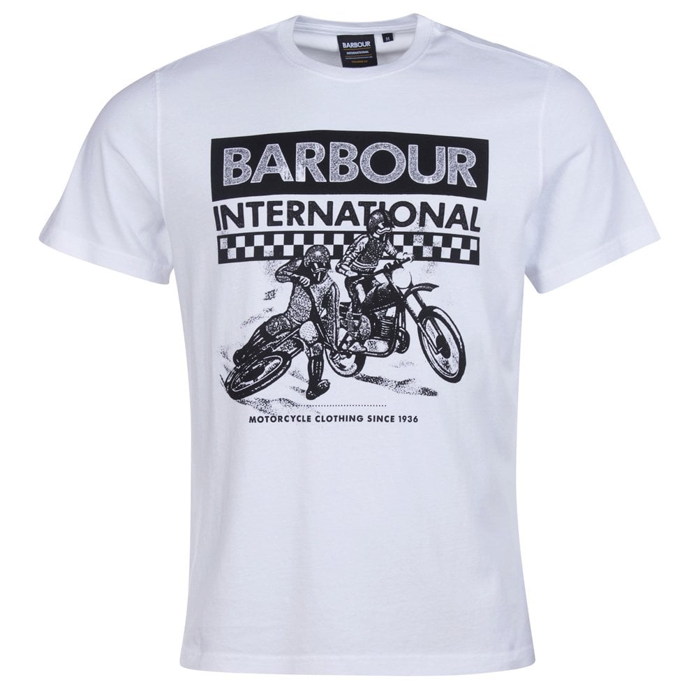 Barbour Men's International Archive Checkers Tee - White