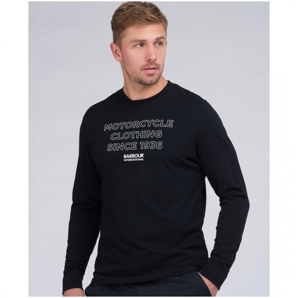 Barbour Men's International Transmission L/S Tee - Balck
