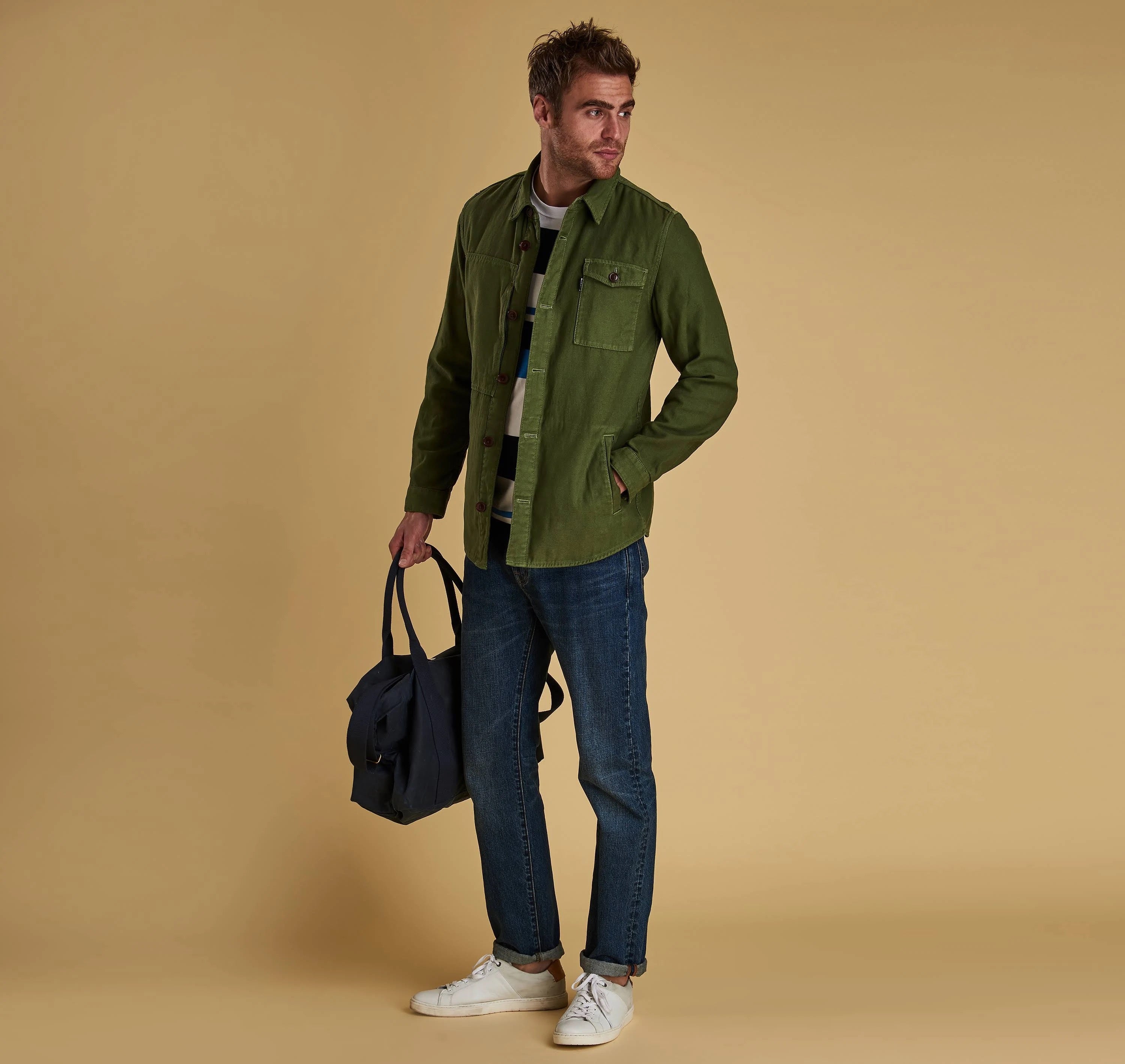 Barbour Seaton Overshirt - Burnt Olive