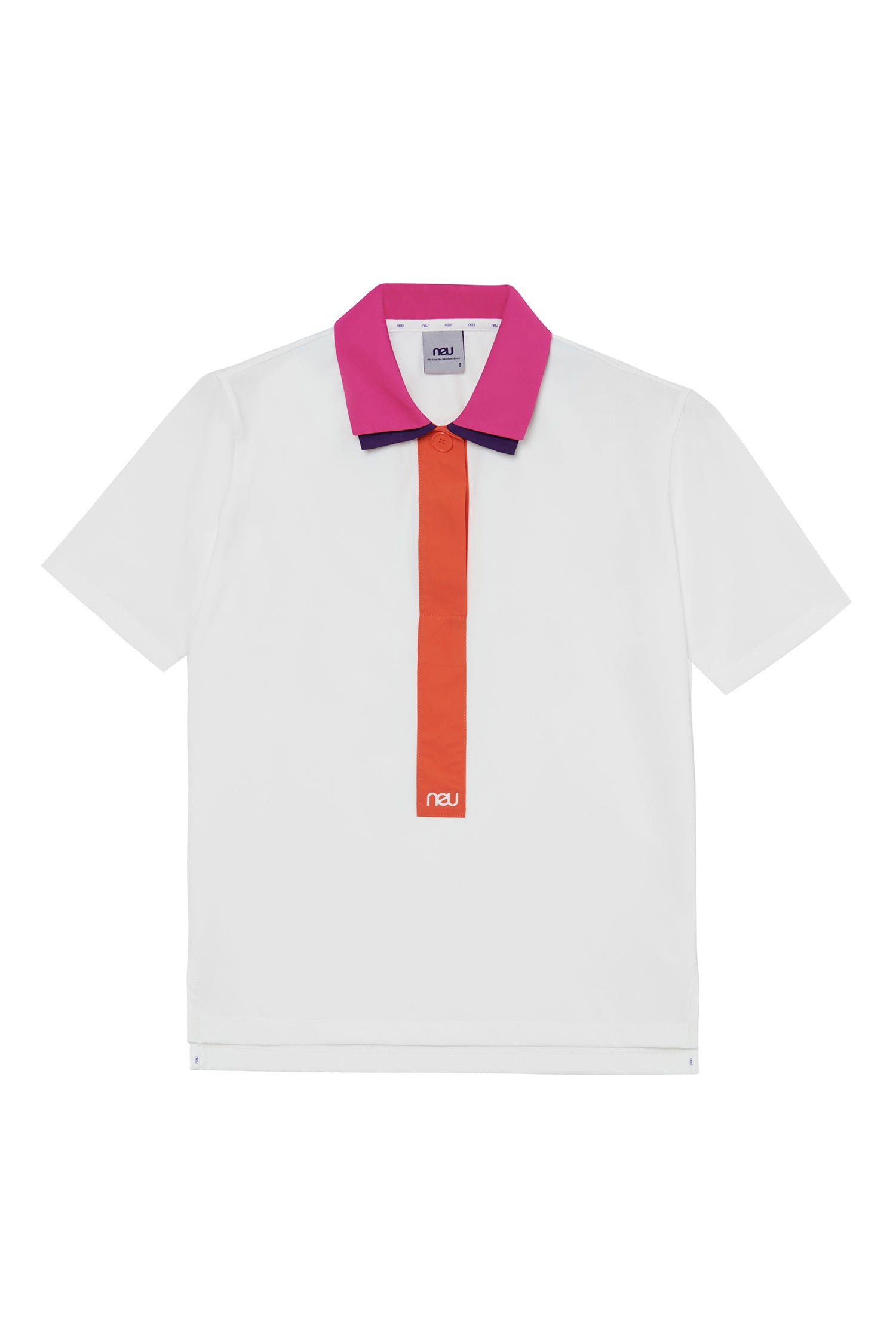 NEU Golf Double Collar T Shirt Pink