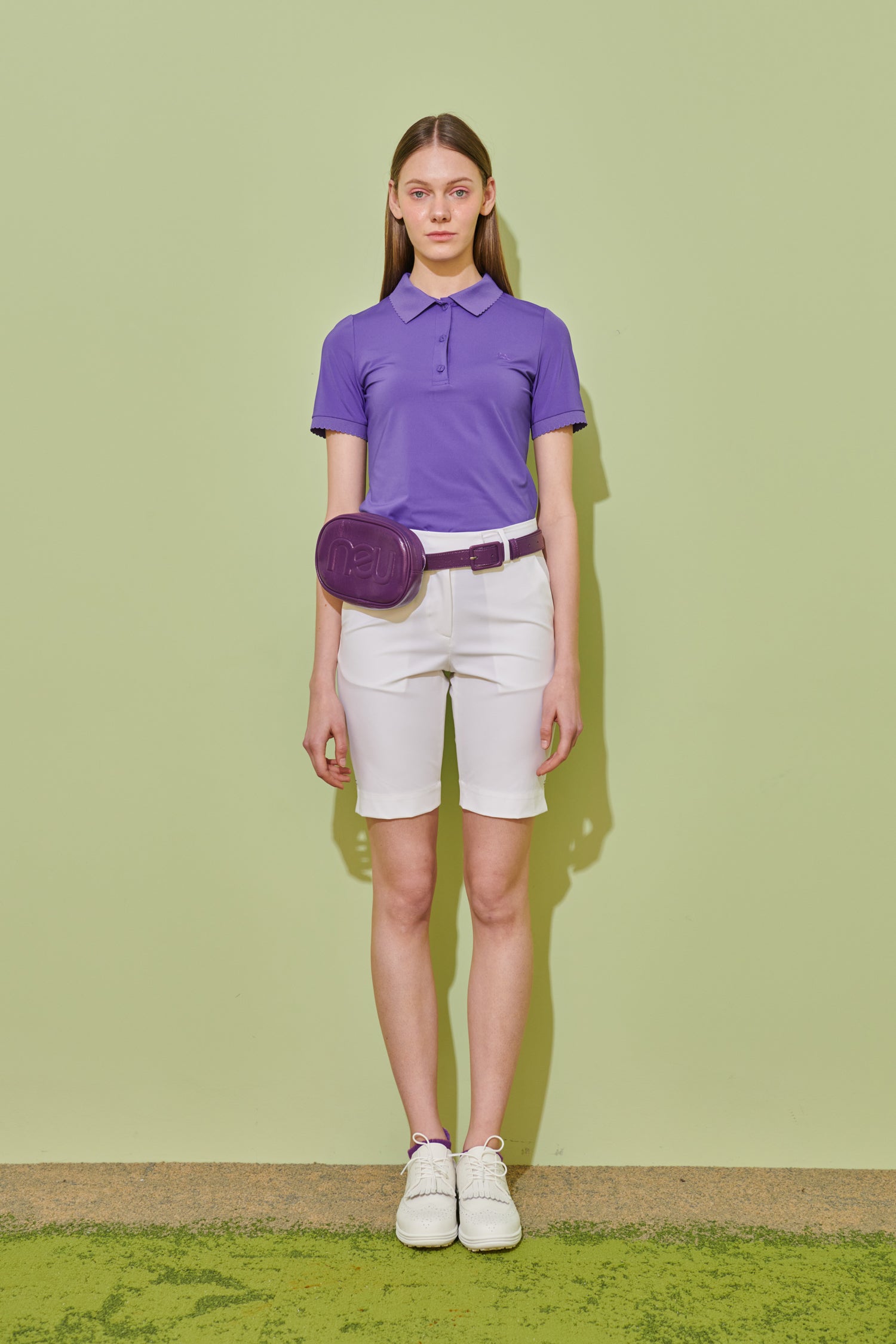 NEU Golf Wave Collar T-Shirt Purple